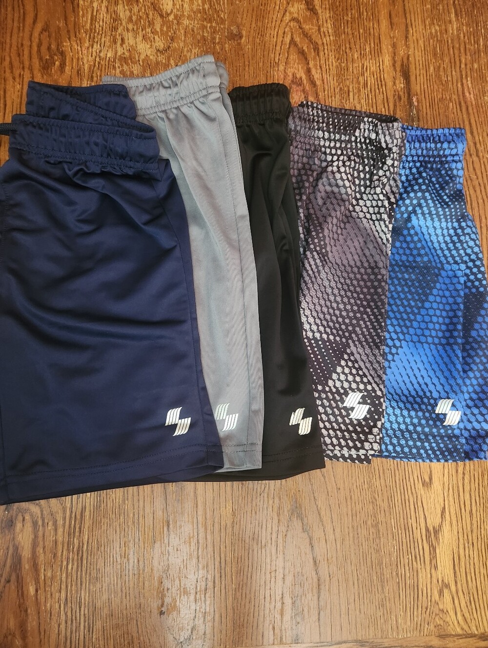 The Children's Place Boys Athletic Shorts - Navy, Gray, Black, Patterned Blue